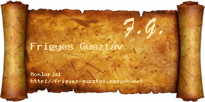 Frigyes Gusztáv névjegykártya