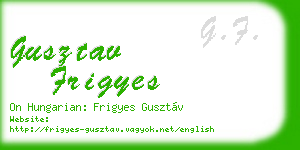gusztav frigyes business card